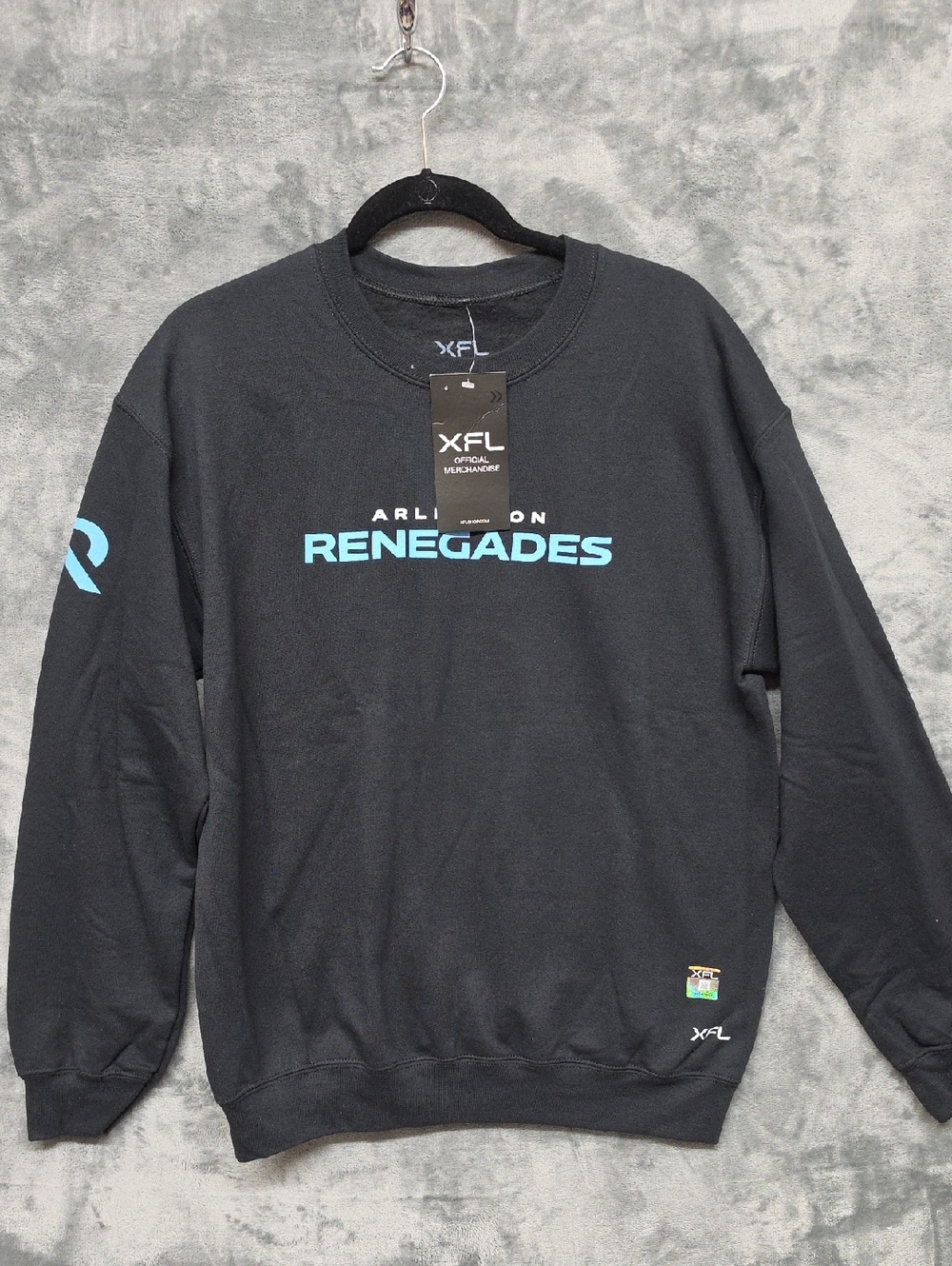 Arlington Renegades Black Crewneck Sweatshirt with Logo - XFL